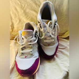 Nike Air Max  Correlate Running White Dark Grey Pink  Womens 7.5
